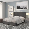image:imageFlash Furniture Riverdale Full Size Tufted Upholstered Platform Bed in Light Gray FabricDark Gray