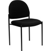 image:imageFlash Furniture Tania Comfort Vinyl Upholstered Stackable Side Reception Chair with Padded Seat Modern Stackable Chair for Living RoomOffice BlackBlack Fabric