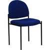 image:imageFlash Furniture Tania Comfort Vinyl Upholstered Stackable Side Reception Chair with Padded Seat Modern Stackable Chair for Living RoomOffice BlackNavy Fabric