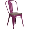 image:imageFlash Furniture Tenley Copper Metal Stackable Chair with Wood SeatPurple