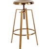 image:imageFlash Furniture Toledo Industrial Style Barstool with Swivel Lift Adjustable Height Seat in Gold FinishGold