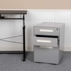 image:imageFlash Furniture Wren Ergonomic 3Drawer Mobile Locking Filing Cabinet with AntiTilt Mechanism and Hanging Drawer for Legal amp Letter Files WhiteGrey