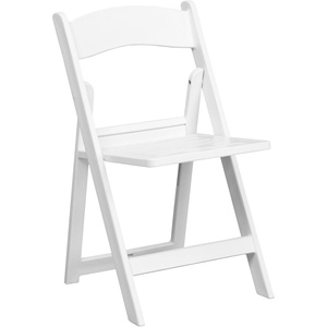 image:imageFlash Furniture 2 Pack HERCULES Series 800 lb Capacity White Resin Folding Chair with Slatted SeatSet of 1