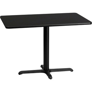 image:imageFlash Furniture 30 x 42 Rectangular Walnut Laminate Table Top with 235 x 295 Table Height BaseBlack