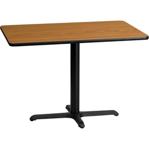 image:imageFlash Furniture 30 x 42 Rectangular Walnut Laminate Table Top with 235 x 295 Table Height BaseNatural