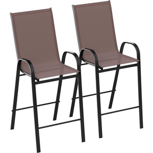 image:imageFlash Furniture 4 Pack Brazos Series Navy Outdoor Barstools with Flex Comfort Material and Metal FrameBrown
