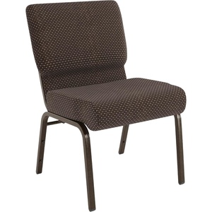 image:imageFlash Furniture 4 Pack HERCULES Series 21W Church Chair in Dark Gray Fabric  Silver Vein FrameBrown Dot FabricGold Vein Frame