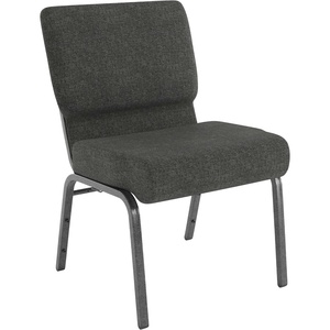 image:imageFlash Furniture 4 Pack HERCULES Series 21W Church Chair in Dark Gray Fabric  Silver Vein FrameDark Gray FabricSilver Vein Frame