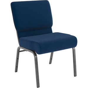 image:imageFlash Furniture 4 Pack HERCULES Series 21W Church Chair in Dark Gray Fabric  Silver Vein FrameNavy Blue FabricSilver Vein Frame