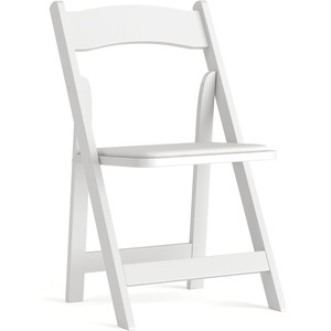 image:imageFlash Furniture 4 Pack HERCULES Series Fruitwood Wood Folding Chair with Vinyl Padded SeatWhite