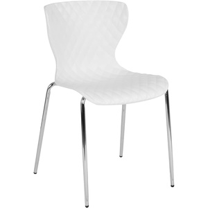 image:imageFlash Furniture 4 Pack Lowell Contemporary Design Citrus Green Plastic Stack ChairWhite