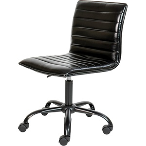 image:imageFlash Furniture Alan Low Back Designer Armless Tan Ribbed Swivel Task Office ChairBlack