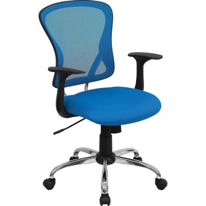 image:imageFlash Furniture Alfred MidBack Red Mesh Swivel Task Office Chair with Chrome Base and ArmsBlue