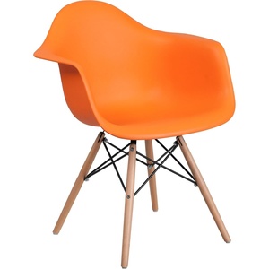 image:imageFlash Furniture Alonza Series Green Plastic Chair with Wooden LegsOrange