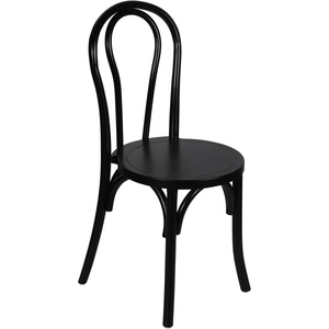 image:imageFlash Furniture Betsy Commercial Solid Wood Dining Chair Thonet Style Stackable Design Mortise and Tenon 350 lbs Static Weight Capacity Early AmericanBlack