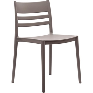 image:imageFlash Furniture Bridgeport Slat Back Patio Chair with Contoured Seat Commercial AllWeather Stacking Resin Chair UV Resistant IndoorOutdoor White Set of 2Grey