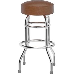 image:imageFlash Furniture Bruno 2 Pack Double Ring Chrome Barstool with Black SeatWeathered Brown