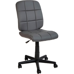 image:imageFlash Furniture Clayton MidBack Purple Quilted Vinyl Swivel Task Office ChairGrey