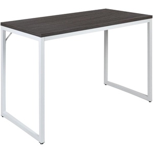 image:imageFlash Furniture Clifton Modern Office Computer Desk with Top and Bottom Storage Shelves Small Computer Desk for Home Office 28W BlackRustic Gray
