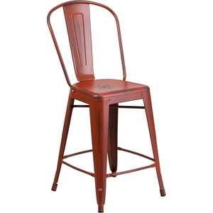 image:imageFlash Furniture Commercial Grade 24 High Black Metal IndoorOutdoor Counter Height Stool with Removable BackKelly Red