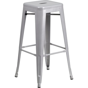 image:imageFlash Furniture Commercial Grade 30 High Backless Silver Metal IndoorOutdoor BarStool with Square SeatSilver