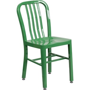 image:imageFlash Furniture Commercial Grade Black Metal IndoorOutdoor ChairGreen