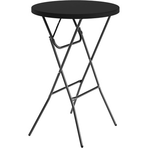 image:imageFlash Furniture Elon Round Folding Bar Height Table for Parties and Commercial Events IndoorOutdoor Plastic Bar Height Folding Table 32 BlackBlack
