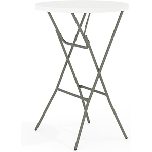 image:imageFlash Furniture Elon Round Folding Bar Height Table for Parties and Commercial Events IndoorOutdoor Plastic Bar Height Folding Table 32 BlackWhite