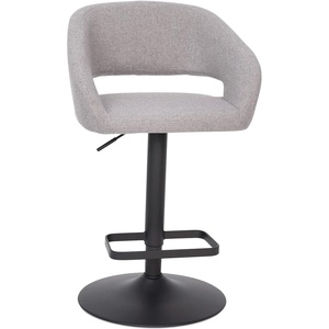 image:imageFlash Furniture Erik Contemporary Adjustable Height Barstool with Footrest and Rounded MidBack Upholstered Bar or Counter Height Stool WhiteChromeGray FabricBlack Frame