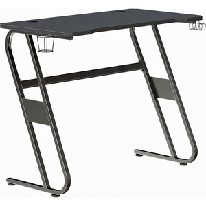 image:imageFlash Furniture Fisher Red Gaming Ergonomic Desk with Cup Holder and Headphone HookBlack