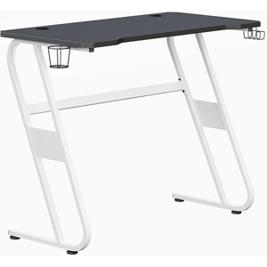 image:imageFlash Furniture Fisher Red Gaming Ergonomic Desk with Cup Holder and Headphone HookWhite