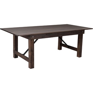 image:imageFlash Furniture HERCULES 7 x 40 Rectangular Antique Rustic Solid Pine Folding Farm Table MahoganyMahogany