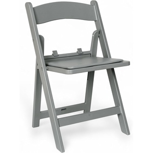 image:imageFlash Furniture HERCULES Kids White Resin Folding Chair with White Vinyl Padded SeatGrey