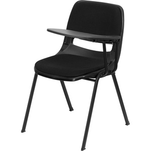 image:imageFlash Furniture HERCULES Series 661 lb Capacity Black Ergonomic Shell Stack Chair with Black Frame and 16 Seat HeightBlack Padded