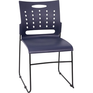 image:imageFlash Furniture HERCULES Series 881 lb Capacity Navy Sled Base Stack Chairs with AirVent Back Set of 5Navy