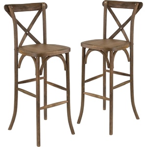 image:imageFlash Furniture HERCULES Series Dark Antique Wood Cross Back Barstool2 Pack