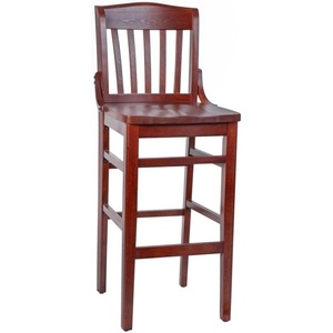 image:imageFlash Furniture HERCULES Series School House Back Walnut Wood Restaurant BarstoolMahogany
