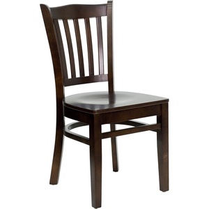image:imageFlash Furniture HERCULES Series Vertical Slat Back Walnut Wood Restaurant ChairWalnut Wood SeatWalnut Wood Frame