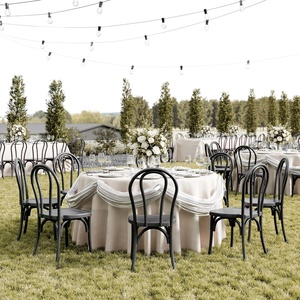image:imageFlash Furniture Hercules Commercial IndoorOutdoor Thonet Style Chair Wood Look WeatherResistant Lightweight Design Versatile Use Set of 2 BlackBlack