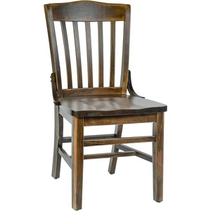 image:imageFlash Furniture Hercules School House Back Metal Restaurant Chair  Antique White Wood Seat  Black FrameAntique Copper