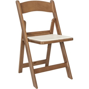 image:imageFlash Furniture Hercules Series Folding Chair  White Resin  Set of 4 800LB Weight Capacity Comfortable Event Chair  Light Weight Folding ChairChestnut
