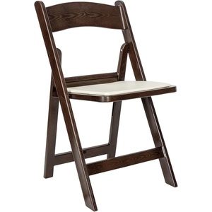 image:imageFlash Furniture Hercules Series Folding Chair  White Resin  Set of 4 800LB Weight Capacity Comfortable Event Chair  Light Weight Folding ChairDark Brown