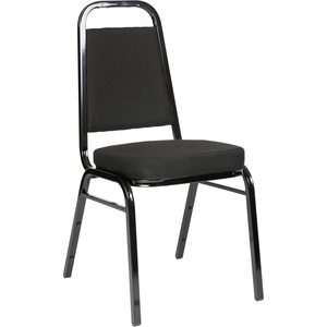 image:imageFlash Furniture Hercules Series Trapezoidal Back Stacking Banquet Chair with 25 Thick Seat in Black Fabric  Black FrameBlack FabricBlack Frame