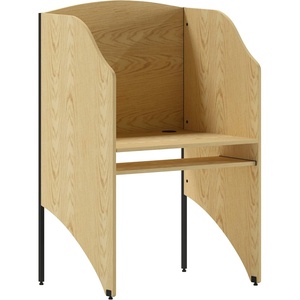image:imageFlash Furniture Kevin Starter Student Study Carrel for Testing Centers and Classrooms Starter Study Carrel UnitPrivate Student Testing Desk GrayOak