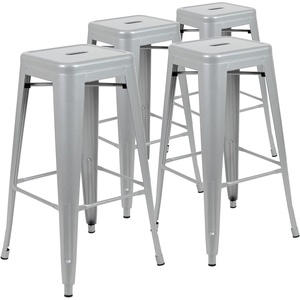 image:imageFlash Furniture Lily 30 High Metal Indoor Bar Stool in Teal  Stackable Set of 4Silver