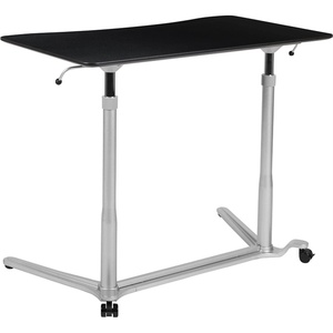 image:imageFlash Furniture Merritt SitDown StandUp Dark Wood Grain Computer Ergonomic Desk with 37375W Top Adjustable Range 29  4075Black