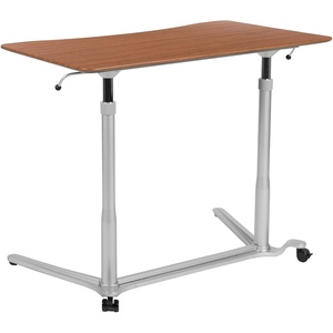 image:imageFlash Furniture Merritt SitDown StandUp Dark Wood Grain Computer Ergonomic Desk with 37375W Top Adjustable Range 29  4075Cherry