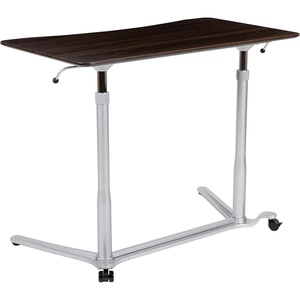 image:imageFlash Furniture Merritt SitDown StandUp Dark Wood Grain Computer Ergonomic Desk with 37375W Top Adjustable Range 29  4075Dark Wood Grain