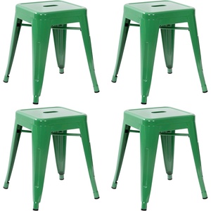 image:imageFlash Furniture Metal Dining Table Height Stool  Backless Red Kai Commercial Grade Stool  18 Inch Stackable Dining Chair  Set of 4Green