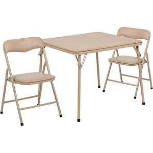 image:imageFlash Furniture Mindy Kids Navy 5 Piece Folding Table and Chair SetTan